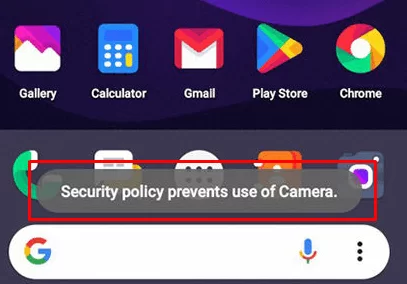 What Is Security Policy Restricts Use Of Camera Mean